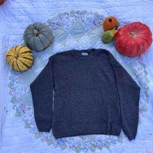 St John’s Bay Men's Charcoal Gray Knit Sweater Size Large Made in USA